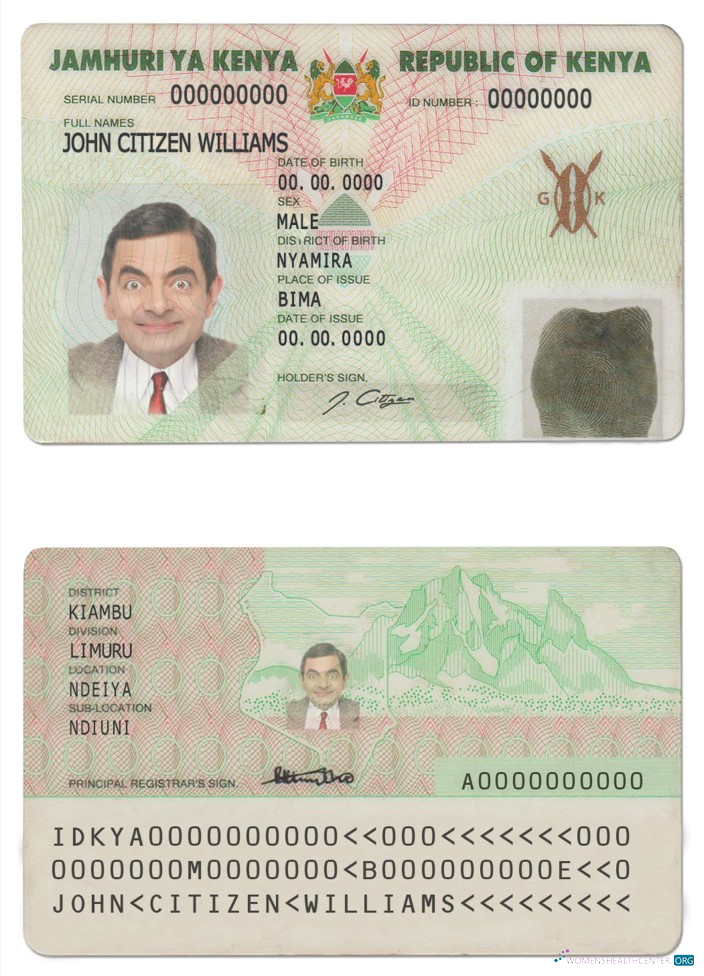 Download Kenya ID Photoshop template